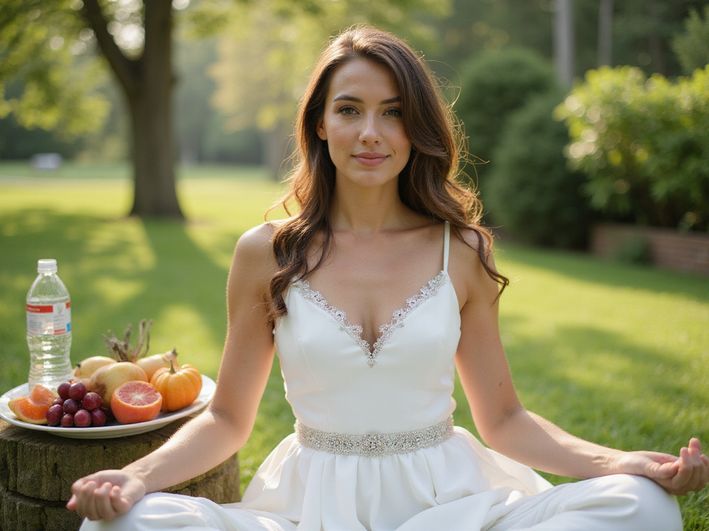 Bride demonstrating bridal diet plan for weight loss and glowing skin