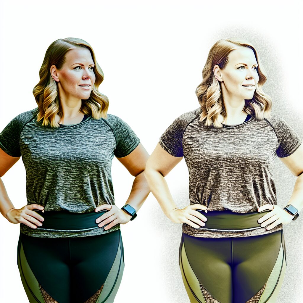 Fit woman preparing for her wedding, showcasing weight loss journey