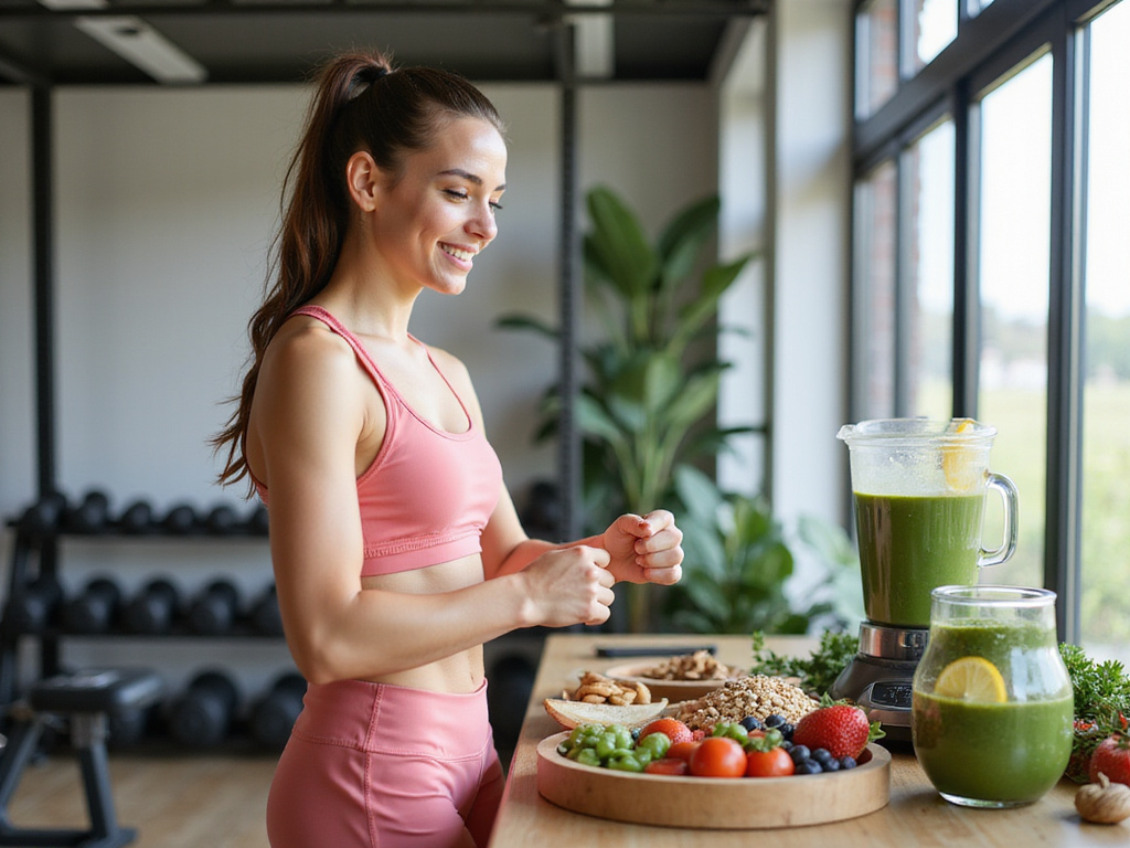 Bride-to-be following detox diet before wedding with gym workout