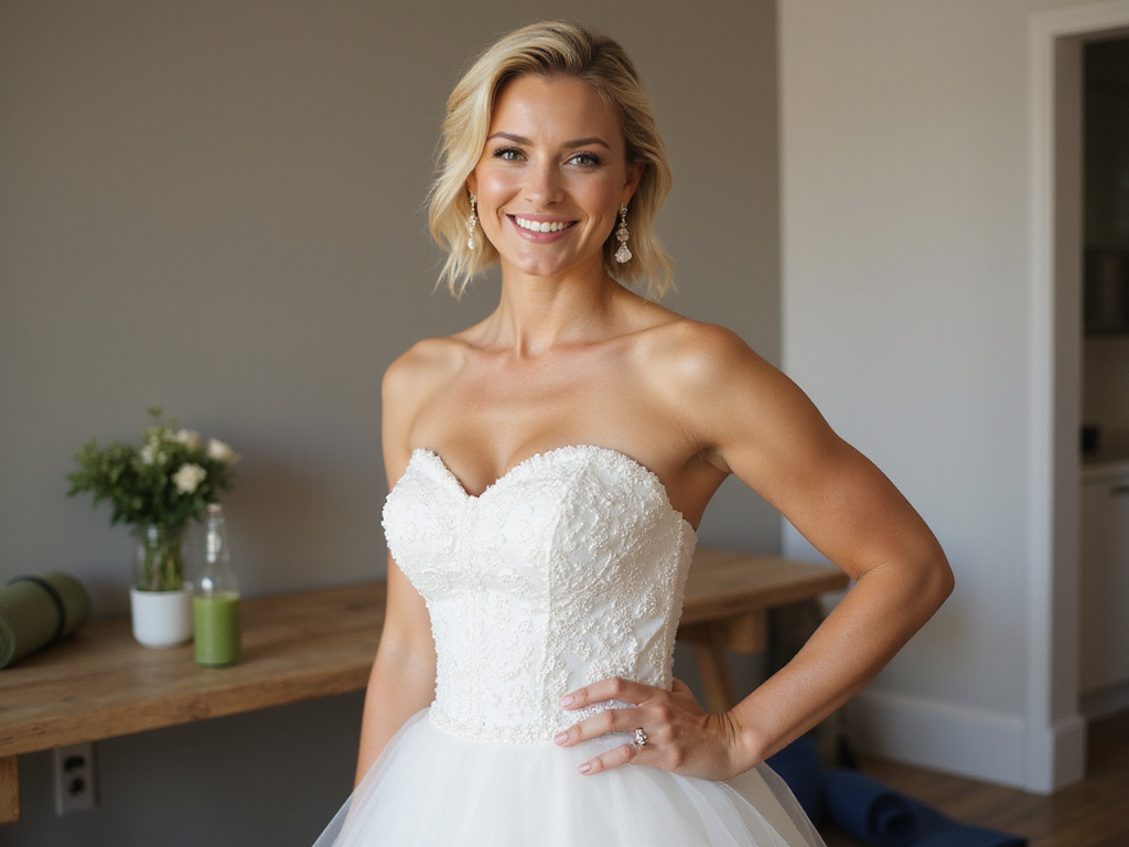 Bride showcasing weight loss results for wedding, reddit inspired