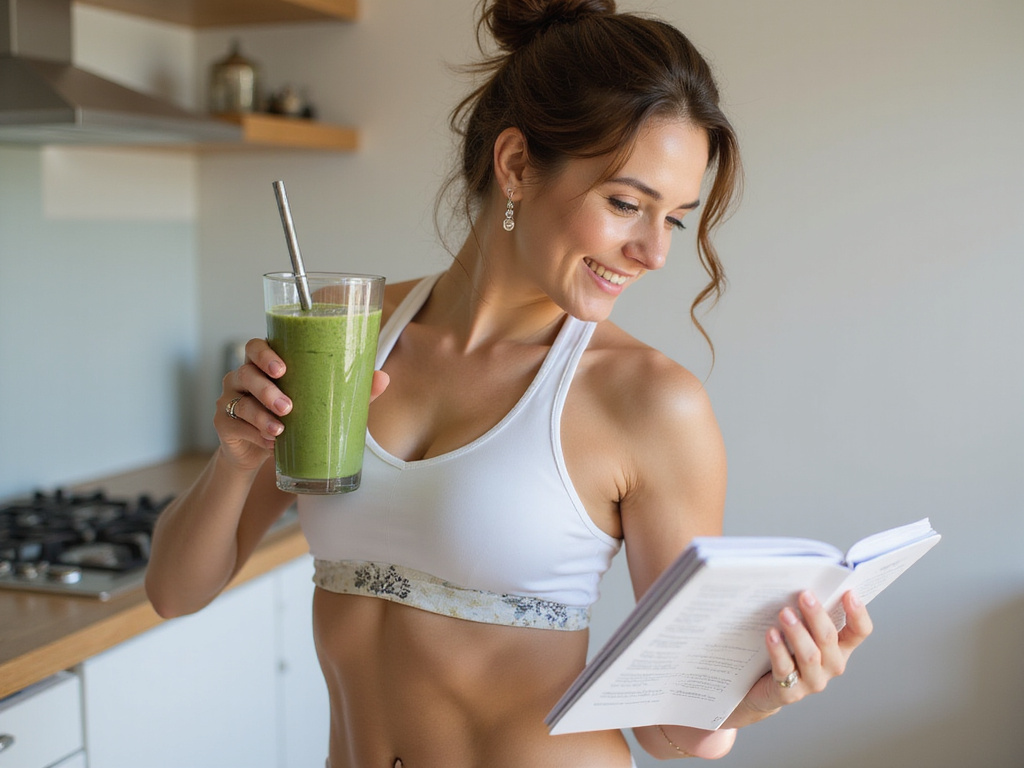Bride-to-be following diet for wedding in 6 months with green smoothie